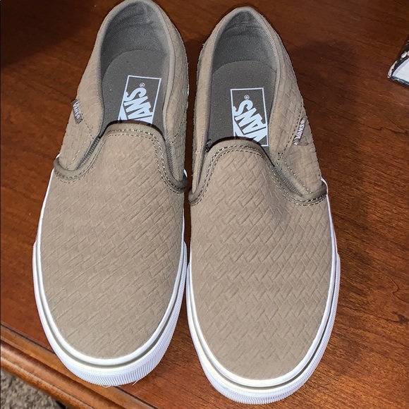 olive green slip on vans